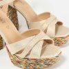 Marypaz Multicolor Jute Platform Sandal