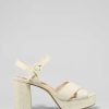 Marypaz Golden Linen Platform Sandal