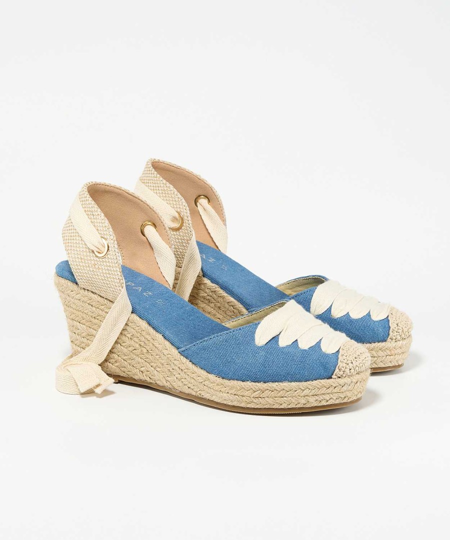 Marypaz Ribbon Denim Espadrille