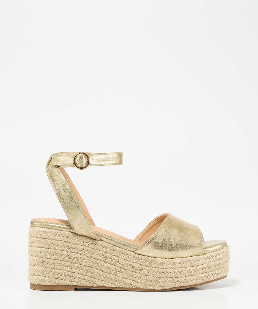 Marypaz Golden Platform Sandal