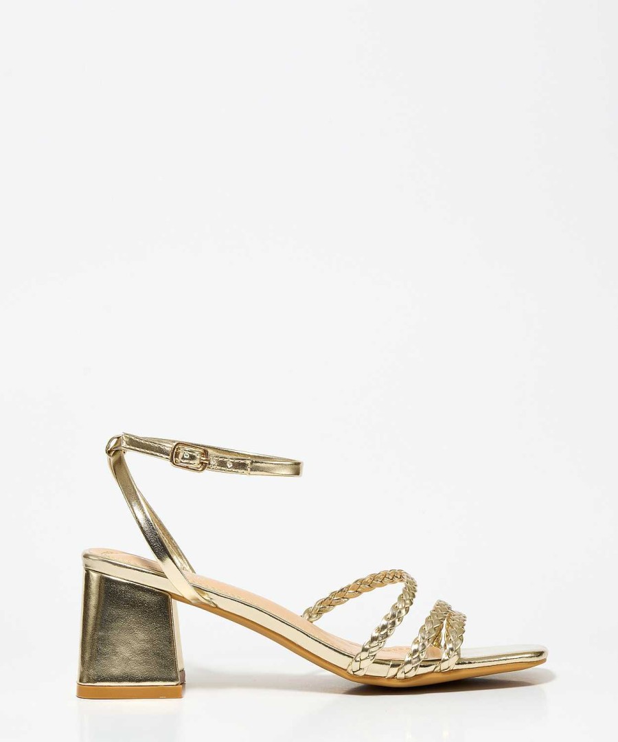 Marypaz Heeled Sandal With Braided Strips