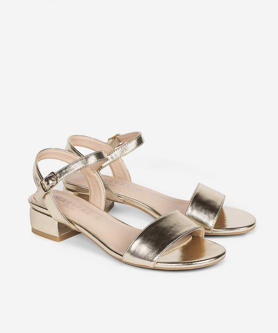 Marypaz Golden Heeled Sandal