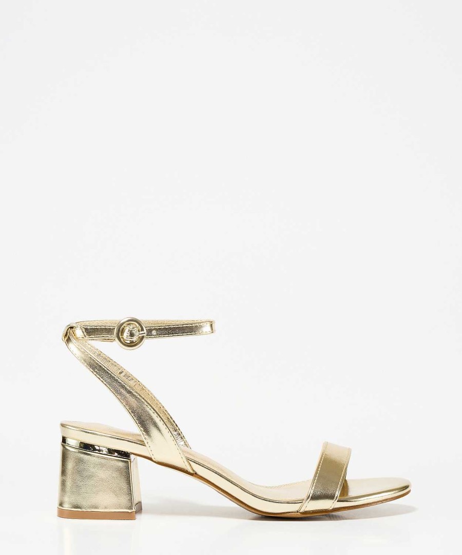 Marypaz Golden Heel Detail Sandal